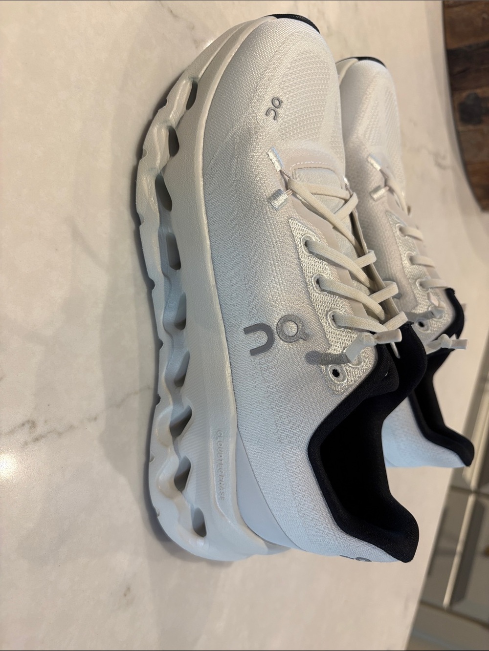 On Cloudmonster Women's Sneakers in White - Picture 3 of 8